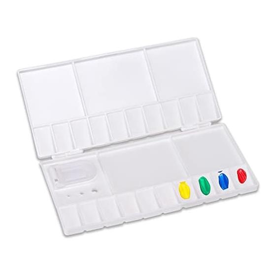 Palette Foldable Plastic Palette Set of 1 Watercolor Acrylic Painting Paint Palette Paint Case Painting Plate Compatible with 20 Colors Easy to Clean