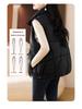 Autumn/Winter 2024 Stand-up Collar Thick Cotton Vest - Sleeveless, Loose Fit, Versatile Style Jacket