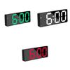 Led Electronic Alarm Clock Modern Minimalist Style Battery Powered Plug-in Clock Yida Time 0712 Black Shell White Light