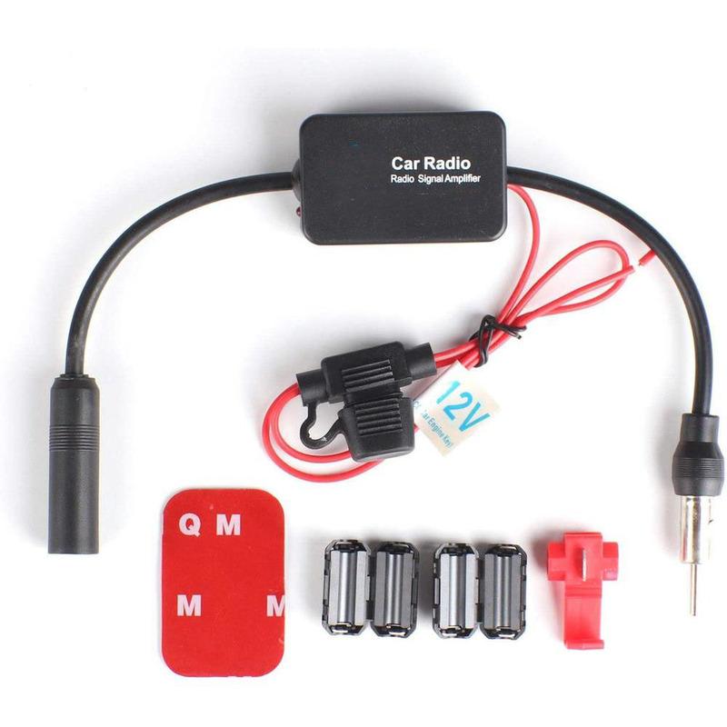 12V Car Radio Signal Amplifier Booster FM/AM Aerial Antenna Signal Booster Amplifier Copper Signal Cable For cars buses trucks