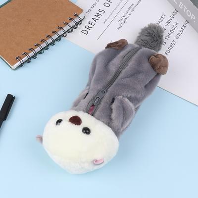 1 Pcs Creative Sea Otter Plush Doll Pencil Case Ins High-Attractive Pen Holder Cute Pencil Pouch Bag School Supplies Stationery