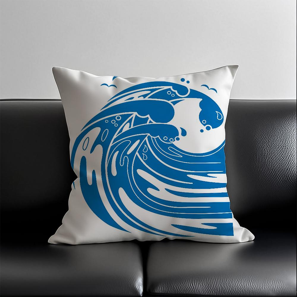 Módní povlak na polštář s logem C-Carhartt, proti roztočům, s neviditelným zipem, hebký krátký plyš, potah na polštář na pohovku