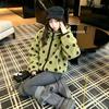 Womens Oversized Fleece Hooded Coat With Fair Isle Winter Warm Thick Outwear Home Or Street Wear