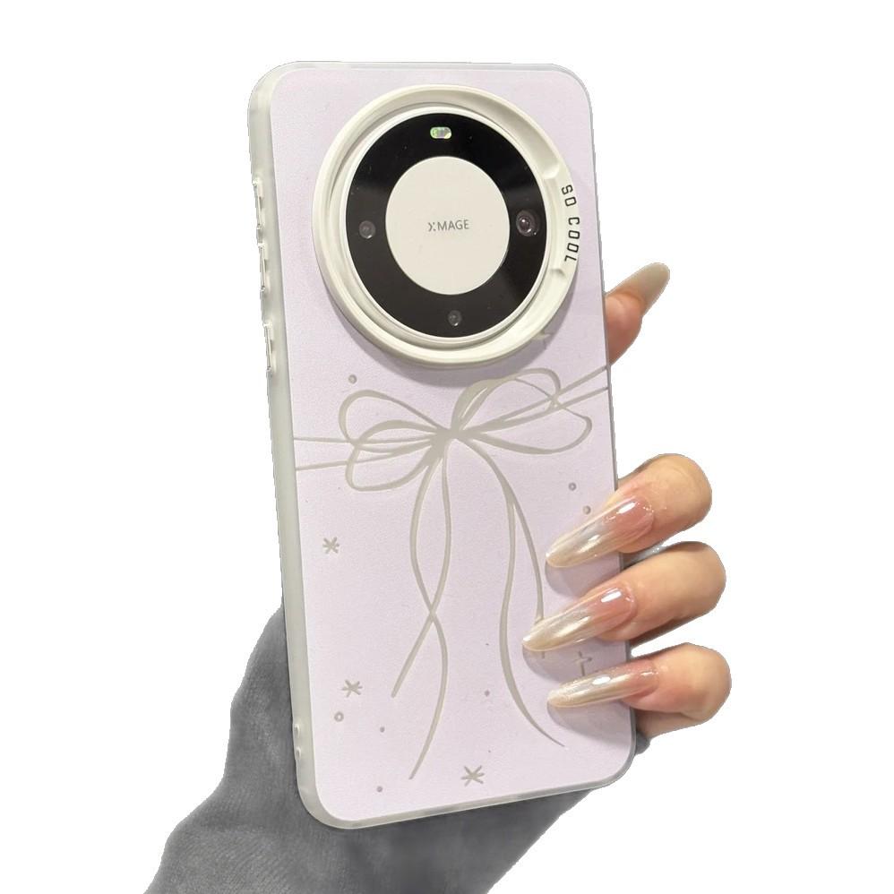 ins star bow is suitable for Apple iPhone17Promax mobile phone case IP16 color silver IMD large hole 15 sets