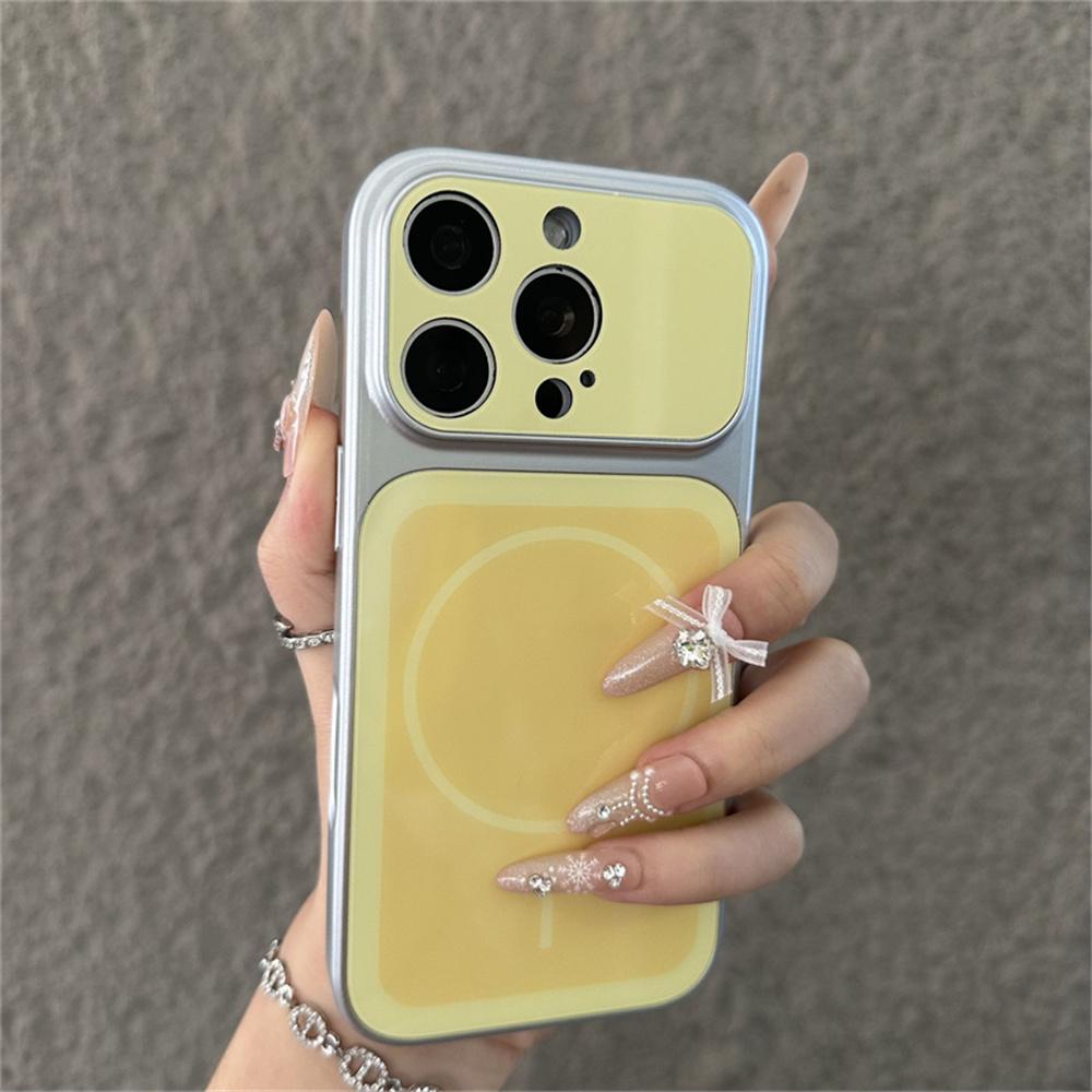 Luxury Solid Color Wireless Charging Magnetic For Magsafe Case For iPhone 17 16 15 14 Plus 13 12 11 Pro Max Shockproof PC Cover