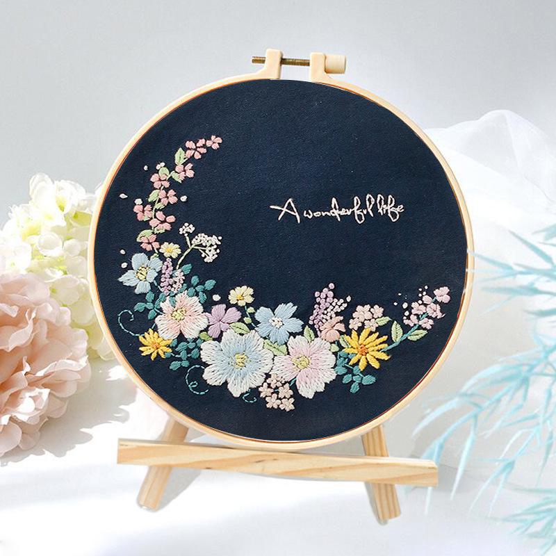 

Набор для начинающих для вышивки своими руками: Вышивка крестом узоров Су и Сян с использованием французских техник With Embroidery Hoop (20 cm)