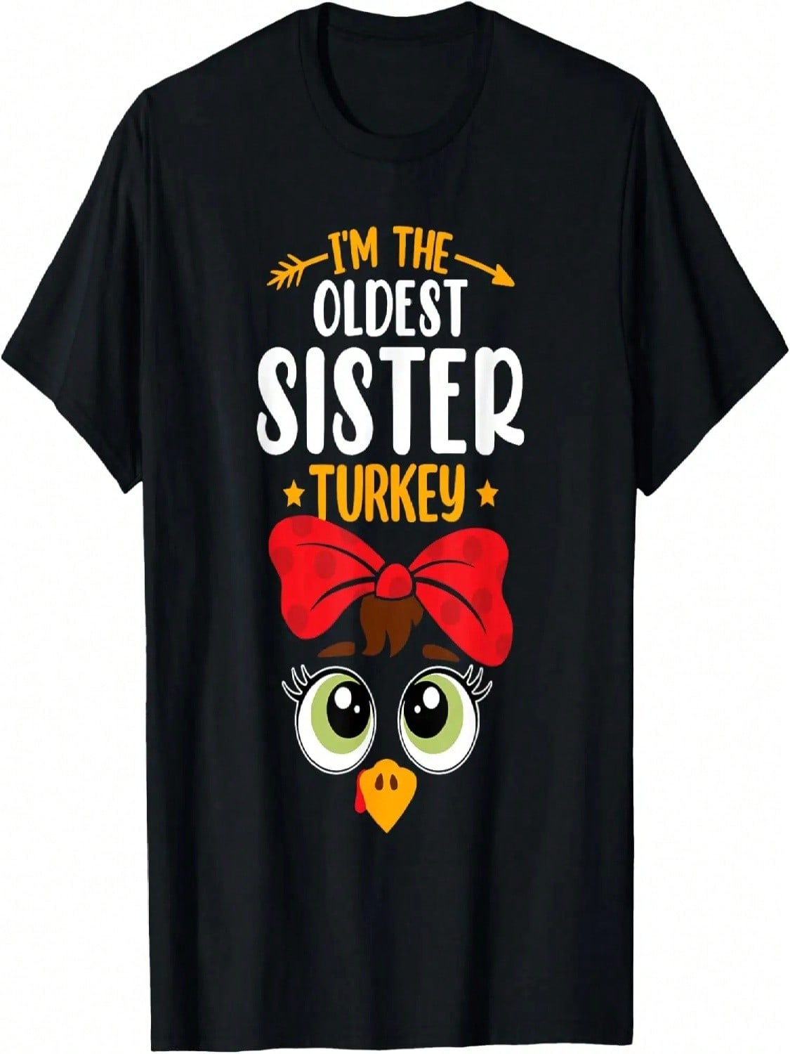 I m The Oldest Sister Turkey Funny Family Thanksgiving Girls T-Shirt S разноцветный