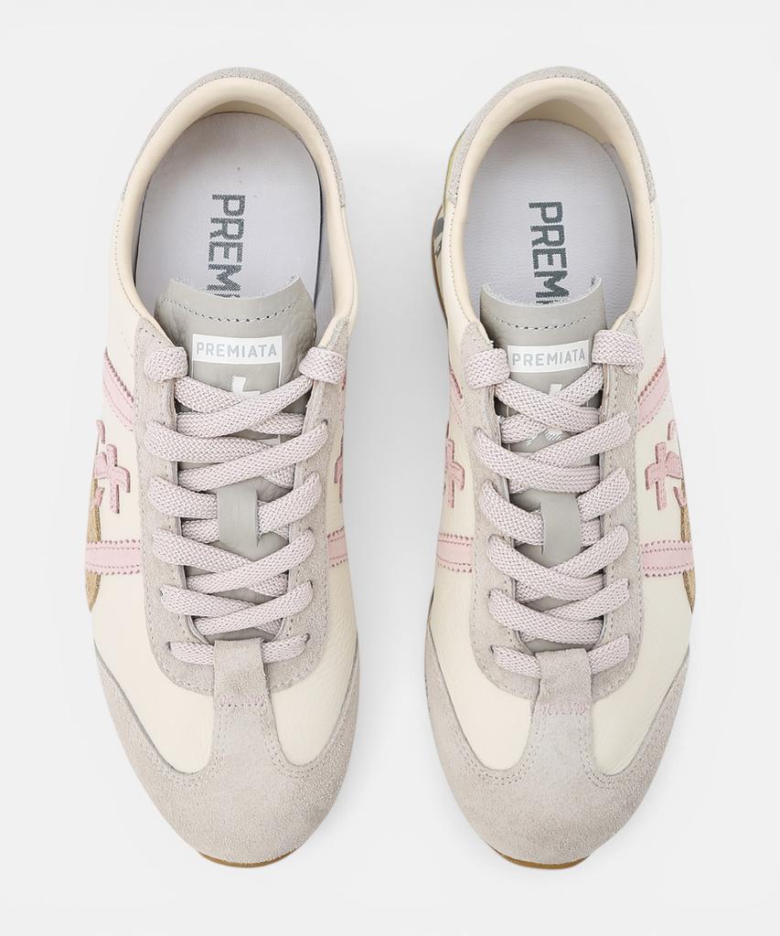 Premiata [26Ss][Jackyx] White Logo Patch Cowhide Women'S Sneakers