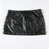 Minigonna Punk Rivettata in Ecopelle da Donna Europea & Americana - Sexy Moda Autunnale
