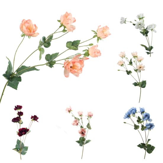 Artificial Flower Eco-friendly Anti-fade Faux Silk Flower Wedding Fake Rose Flowers Decor for Home