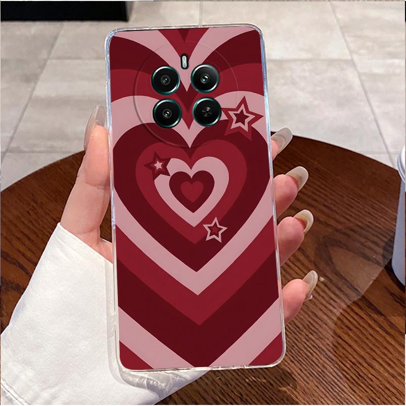 For Realme 12 4G Case RMX3871 Luxury Cute Love Rabbit Cartoon Funny Clear TPU Soft Silicone Back Cover For Realme12 4G Cases