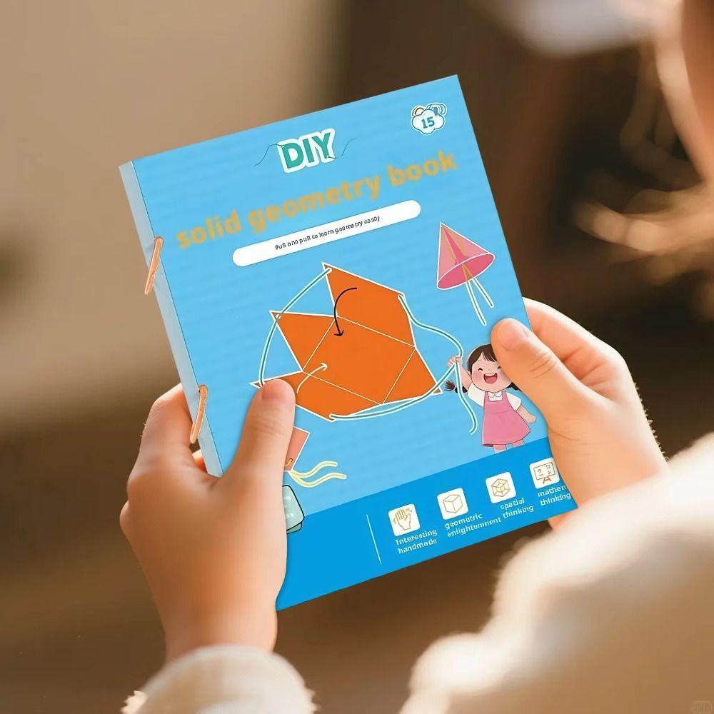 Educational Toys 3D Geometry Learning Book DIY Paste Material Kit  Birthday Gift