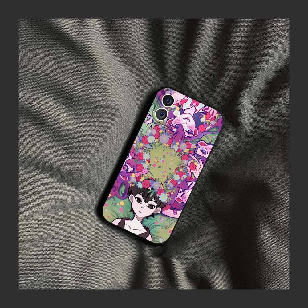 Game Anime Style Omori Phone Case For IPhone 17 Air 16 15 14 13 Pro Max 11 12 Black Silicone Cover