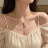 Korean Style Tassel Double Gourd Clavicle Chain Necklace For Women High Quality Jewelry