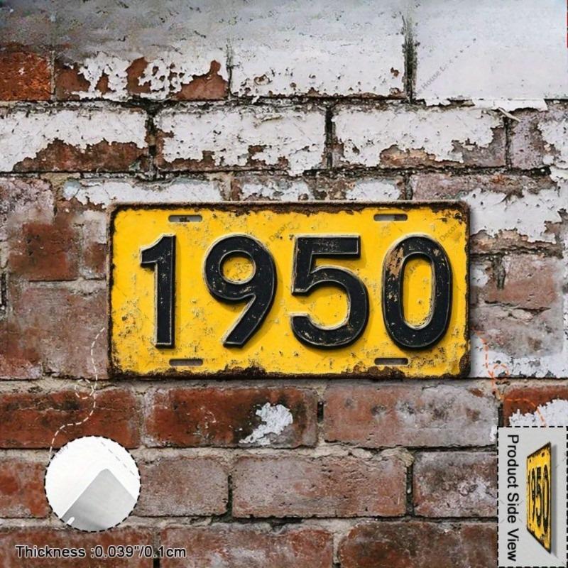 Motorcycle Souvenir License Plate, Metal Auto Wall Decor 15x30cm