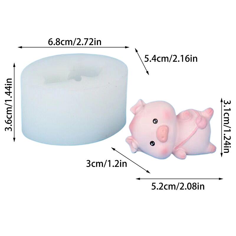 Cute Small Pig Milk Pudding Silicone Mold Jelly Bowl Cake White Cold Ice Powder Mold Cake Mold Kitchen Accessories Bakery Tool