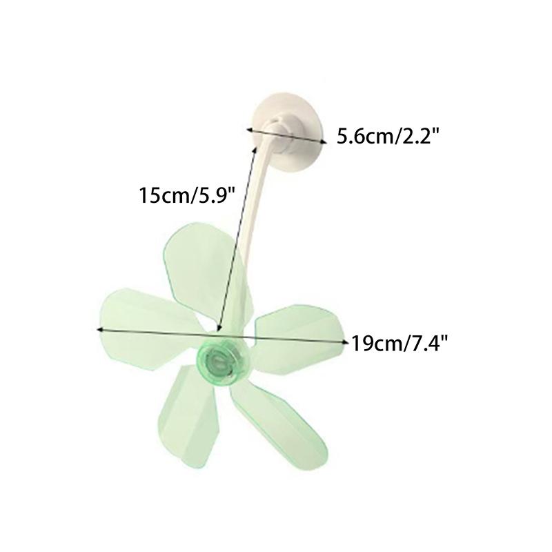 3Pcs Wall Mounted Conditioning Guide Fan Plastic Adjustable Suction Cup Air Conditioning Ventilator Windmill Shaped