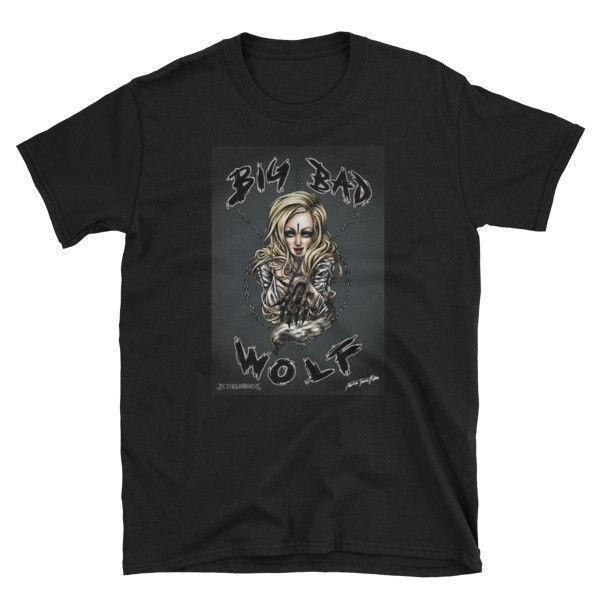 IN THIS MOMENT MARIA BRINK BIG BAD WOLF CARICATURE BLACK T SHIRT C216 Unisex T-Shirt S