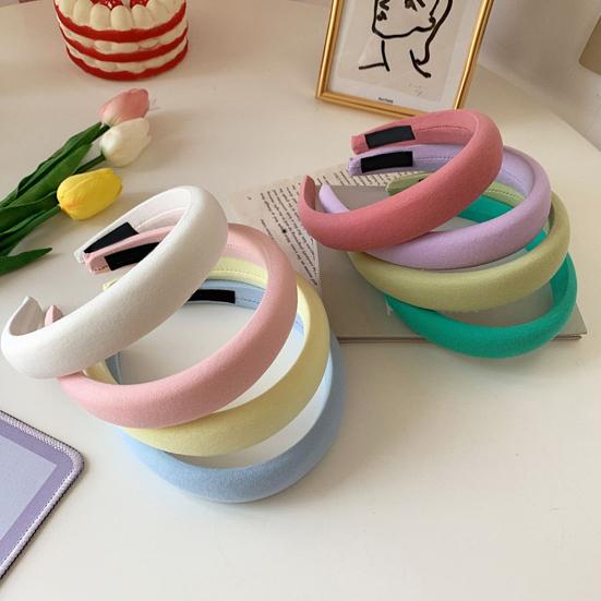 Versatile Headband Comfortable Fit Candy Color Thick Sponge Hair Hoop Daily Wear Makeup Hair