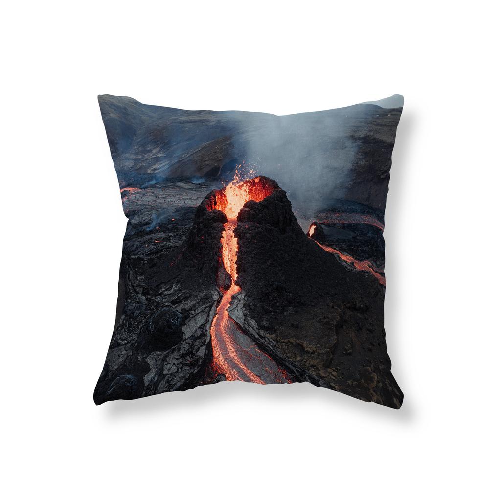 Volcanic Eruption Landscape Throw Pillow Cover Sofa Car Decorative Pillow Cover Office Chair Cushion Cover Room Home Decor