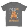 Just A Girl Who Loves Capybaras Men T Shirts Creative Tee Shirt Short Sleeve Crew Neck T-Shirts Pure Cotton Printing Clothes ...