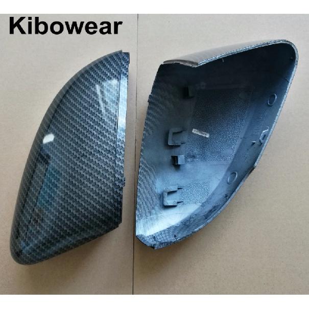 Side Mirror Cover Caps for Volkswagen Polo 6R 6C (Carbon Look) 2010 2011 2012 2013 2014 2016 2017 Door Wing