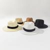Straw Hat Women's Summer Sun Protection Sun Hat Beach Seaside Vacation Sun Hat Wide Brim Straw Hat Men