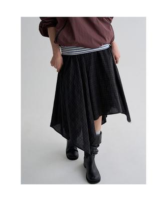 Check Pattern Skirt Black