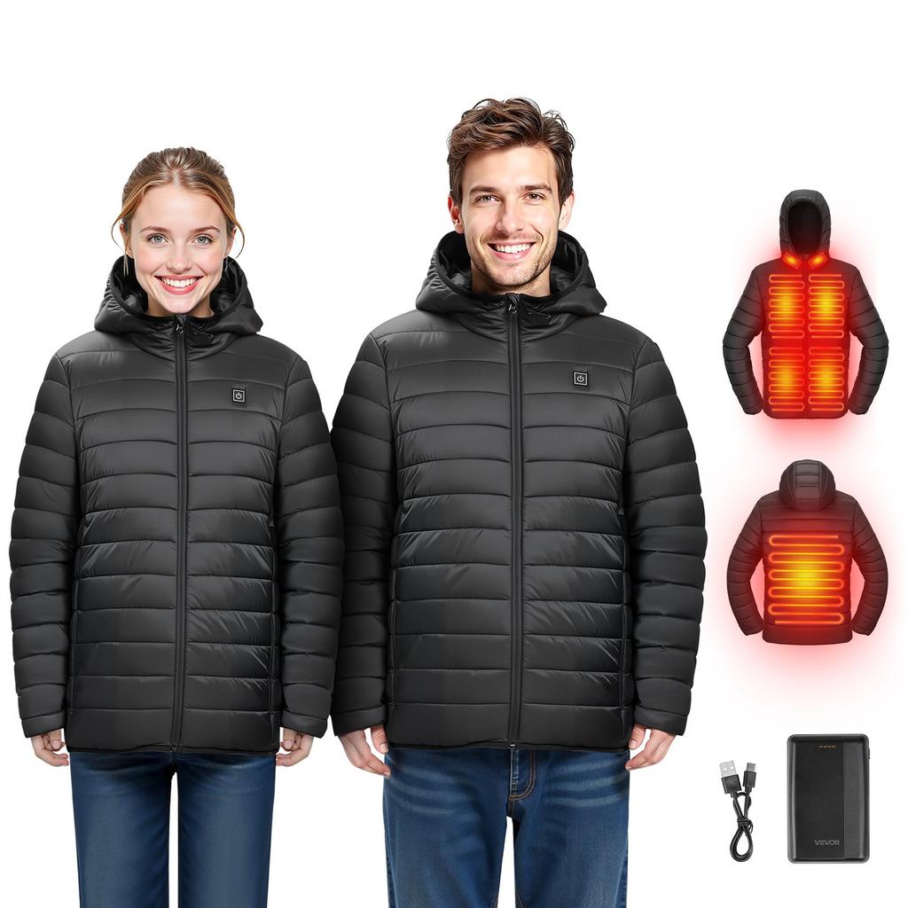 VEVOR Heated Jacket for Women with 7.4V Battery, Soft Shell Electric Heating Coat