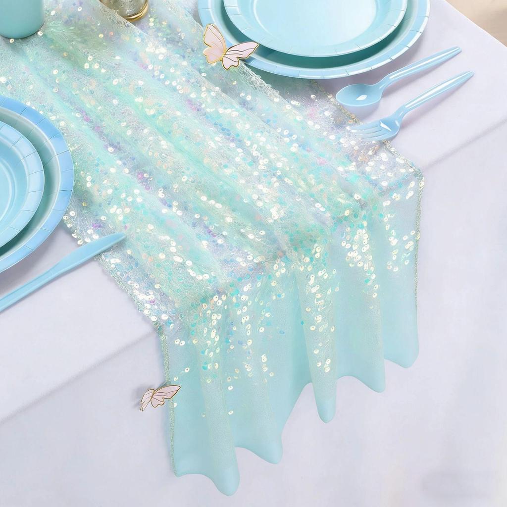 Mermaid Glitter Sequin Table Runner - Wedding & Party Decor