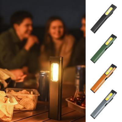 LED Flashlight Powerful Waterproof Light Clip On USB Rechargeable Camping Flashlight With Magnetic Tail For Hiking Walking