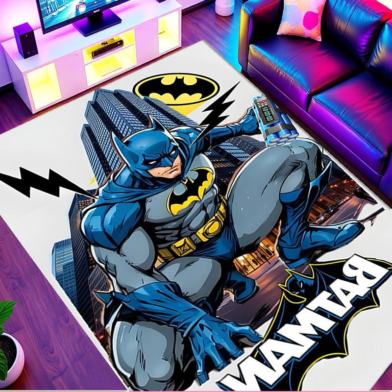 Batman Print Rug, Washable Floor Carpet, For Entryway Dorm Laundry Room Office Study, Home Decor Birthday Christmas Gift