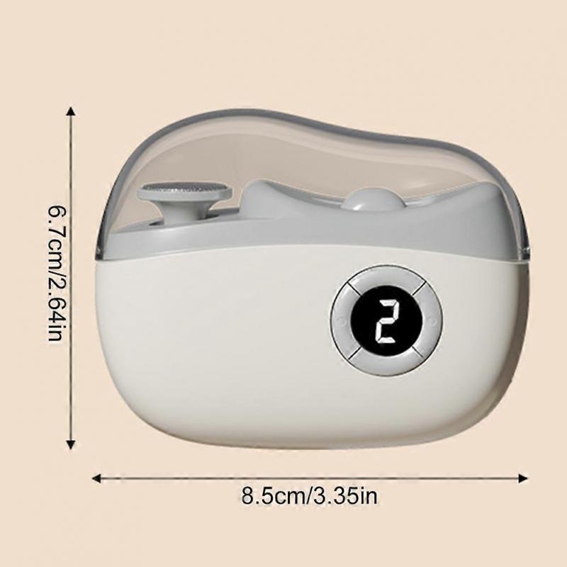 Smart automatic fingernail grinder with LED light for elders Anti-pinch design ensures safe trimming for infants, children, adults, and seniors
