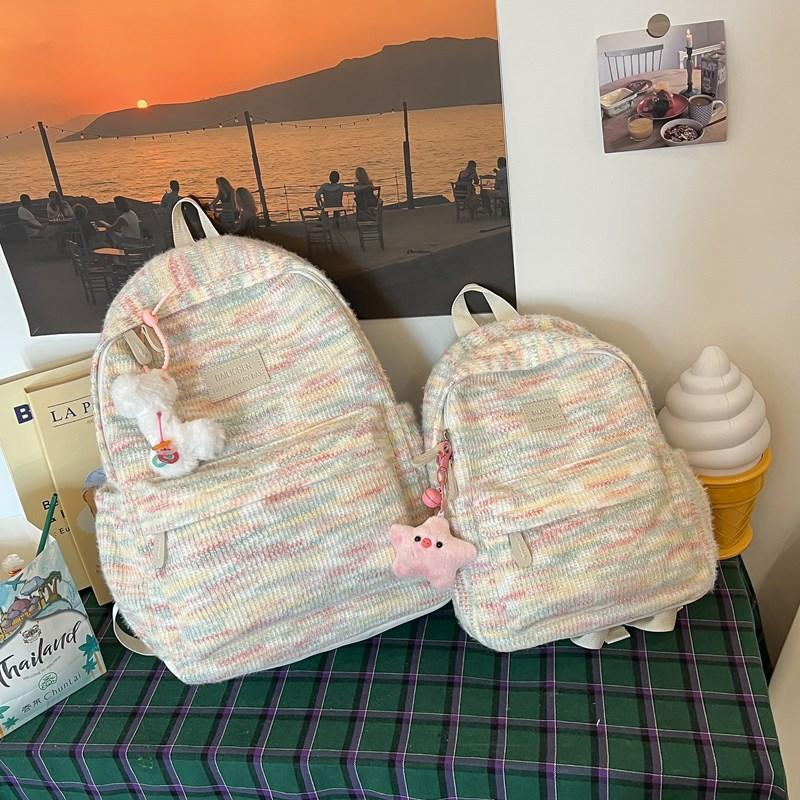 Schoolbag niche college style versatile student backpack female ins large capacity schoolbag junior high school student backpack ins wind
