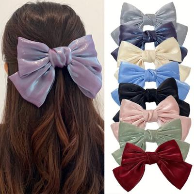 Princess Satin Bowknot Hair Clips Girls Sweet Bow Hair Clip Women Girls Butterfly Barrettes Duckbill Clips Kids Hair Accessories