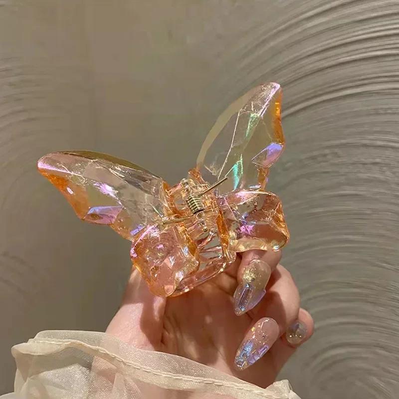 Summer Women Fashion Mermaid Crystal Butterfly Hair Clip Sense of Luxury Elegant Design Women Fashion Exquisite Birthday Gifts