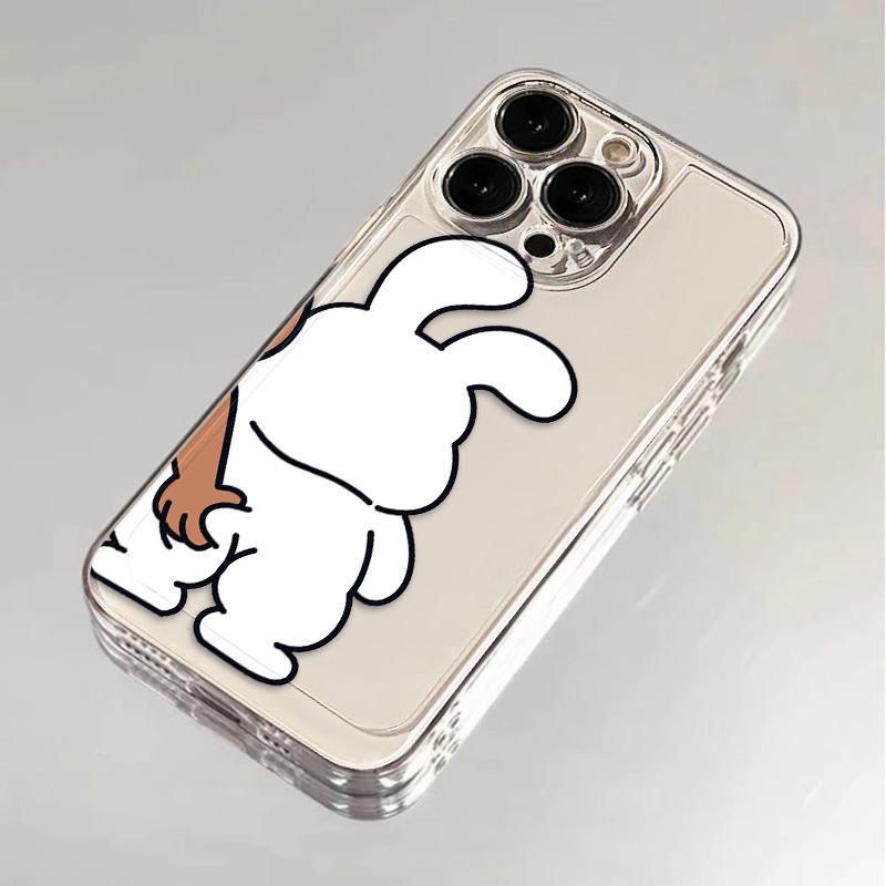 Pulling butt bear applies to iPhone17promax mobile phone case Apple 15 cartoon 14/13 personality 15 anti-drop x