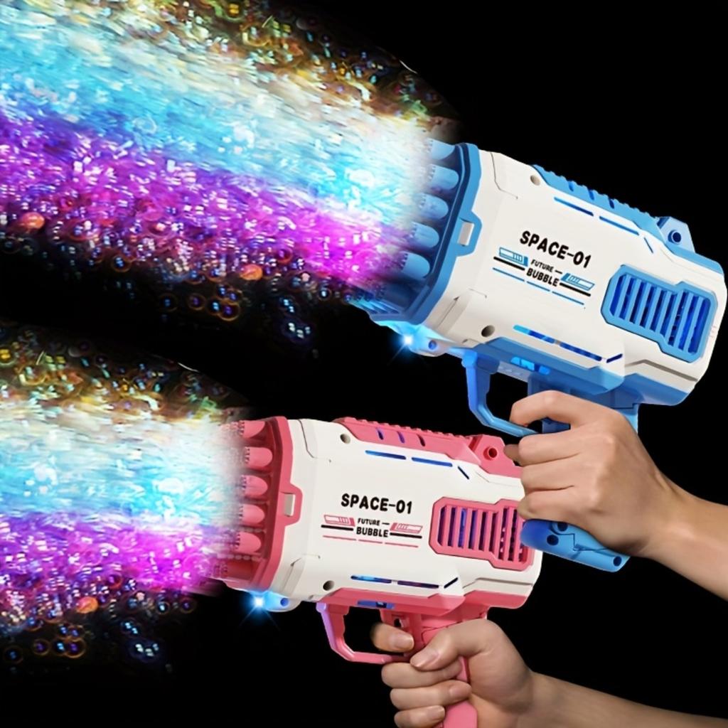Boys and Girls Holding Bubble Machines, Playing Outdoors, Blowing Bubble Toys, Without Bubble Liquid or Batteries, Gifts for Holidays