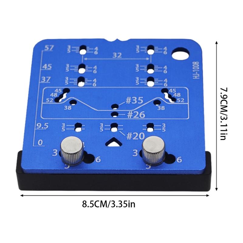 Aluminum Alloy Drill Guide Suitable for 26mm 35mm Holes Precise Drilling Cabinet Hinge & Shelf Pin with Ergonomic Design