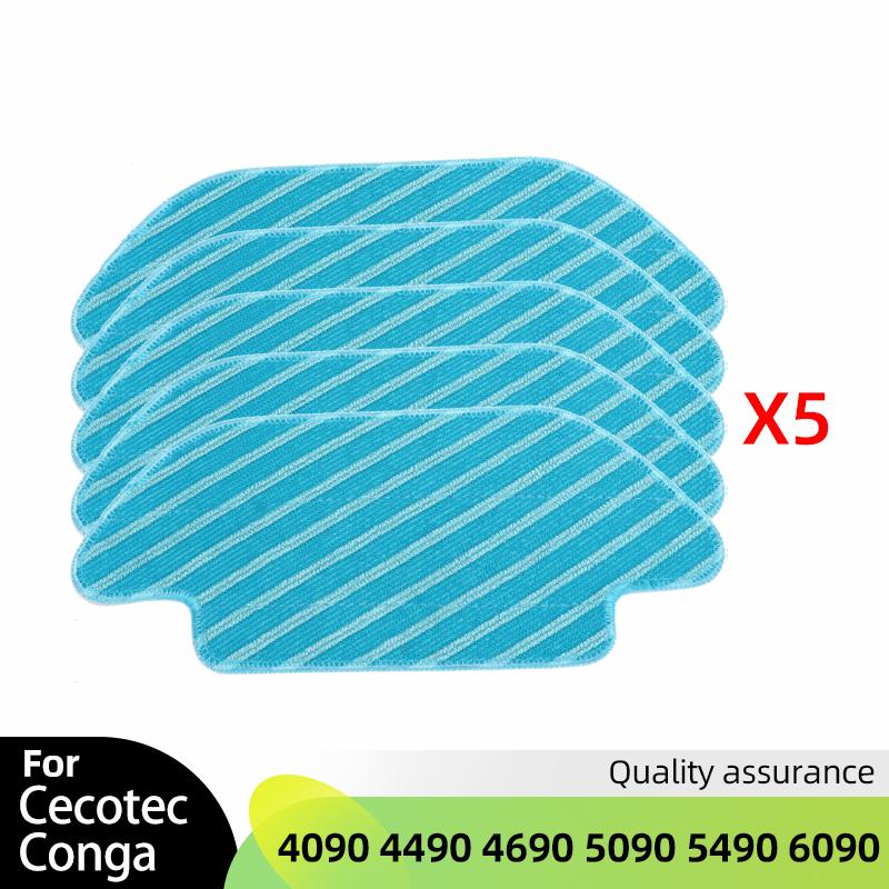 For Cecotec Conga 4090 4490 4690 5090 5490 6090 Robot Vacuum Cleaner Parts Roller Main Side Brush Hepa Filter Mop Rag Accessory