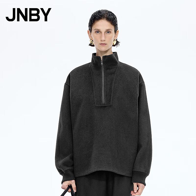 JNBY 2025 Winter Stand-Collar Wool Cashmere Coat