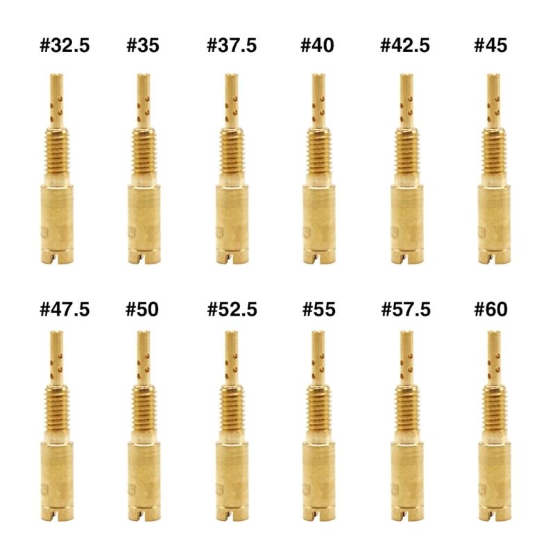 Carburetor Main Jet 12pcs Slow Jet Metal Lightweight Motorbike Care 10 To 37.5/32.5Z To 60 for Mikuni-