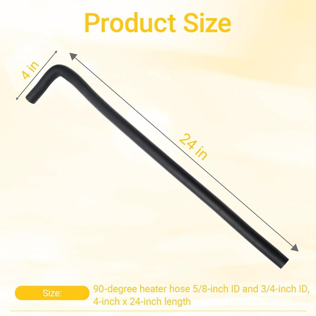 551065 Coolant 90 Degree Heater Hose LS Swap Heater Hose, 4 Inch X 24 Inch Long 5/8 Inch I.D (Pack Of 2)