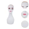 Bald Manikin Head Wig Stand Portable with Makeup Professional Shoulder for