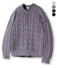 GHOST REPUBLIC Cable Henley Neck Knit 4 Colors Gkm-161
