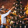 36 Pcs Christmas Candy Cane Ornament Christmas Tree Hanging Decorations With Rope Shatterproof Tree Ornament (Rose Gold)