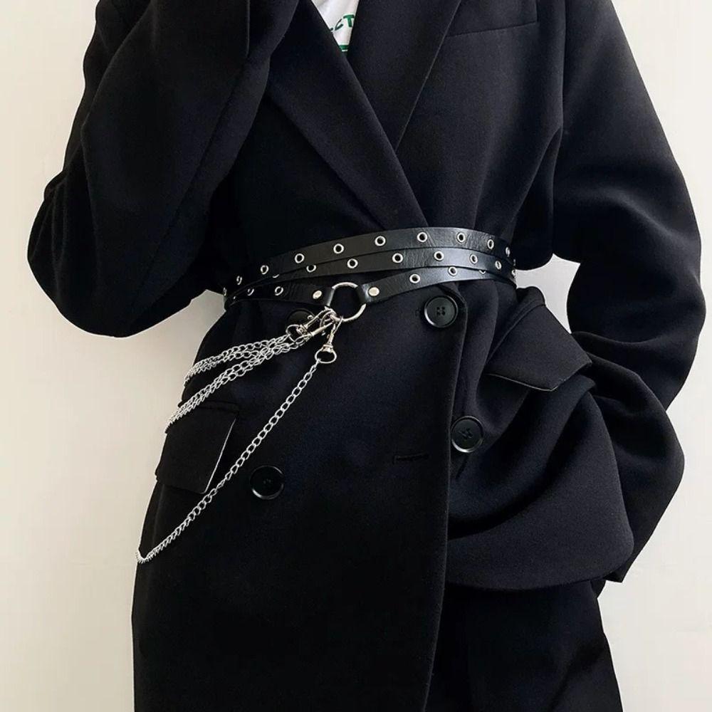 Multi-layer PU Leather Belt Extended Dress Waist Chain Fashion Women Waist Belt  Suit Decoration