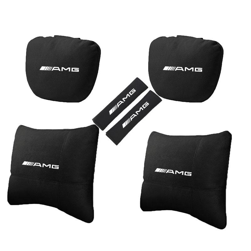 EKR2  For Mercedes Benz W205 W177 W212 W213 W221 W220 W176 ML GT AMG Car Headrest Neck Support Seat Lumbar Cushion Soft Neck Pillow