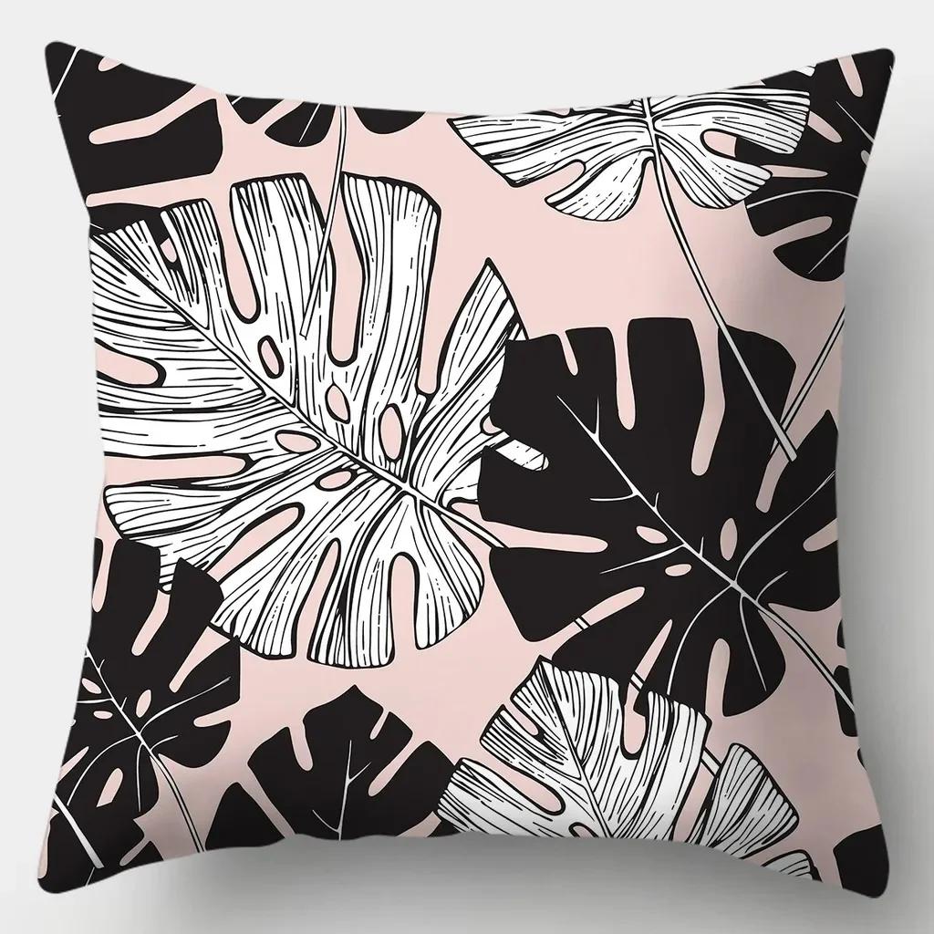 

Серия «Листья» Наволочка Квадратная Диванная Креативная Растительная Наволочка 66x66cm бордовый