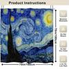 Starry Night Shower Curtain: Embrace the Artistic Design, Soft Fabric, and Dreamy Vibes for Your Inspiring Bathroom